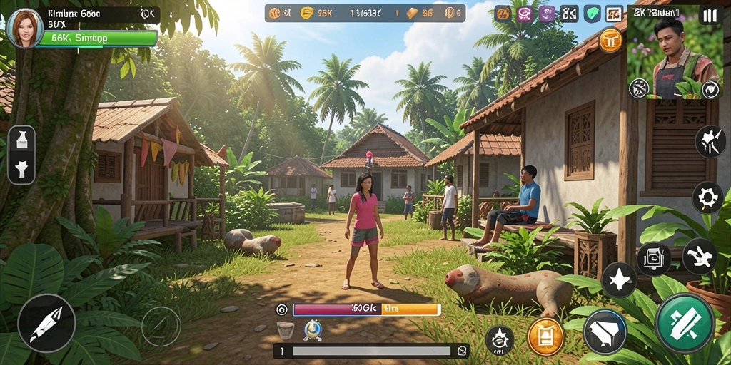 Screenshot utama 66K menampilkan gameplay simulasi yang realistis.