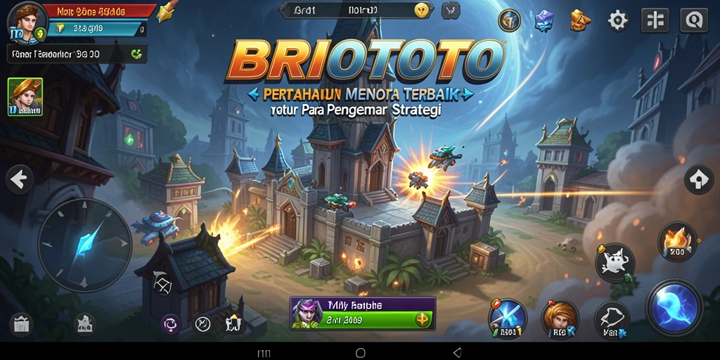 Screenshot gameplay Tower Defense BRIOTOTO yang menegangkan dan strategis.