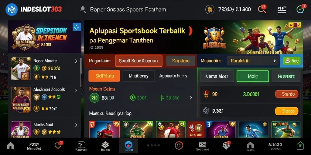 Tampilan menarik gameplay Sportsbook INDESLOT303 dengan pilihan taruhan yang variatif.