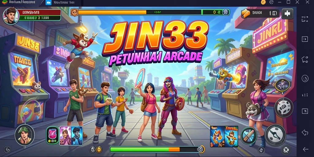 Screenshot utama JIN33 menampilkan gameplay yang penuh aksi dan tantangan.