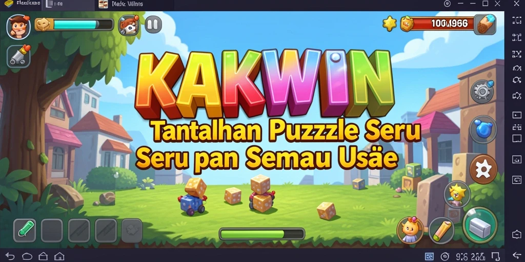 Tampilan gameplay KAKWIN dengan tantangan puzzle yang menarik dan beragam.