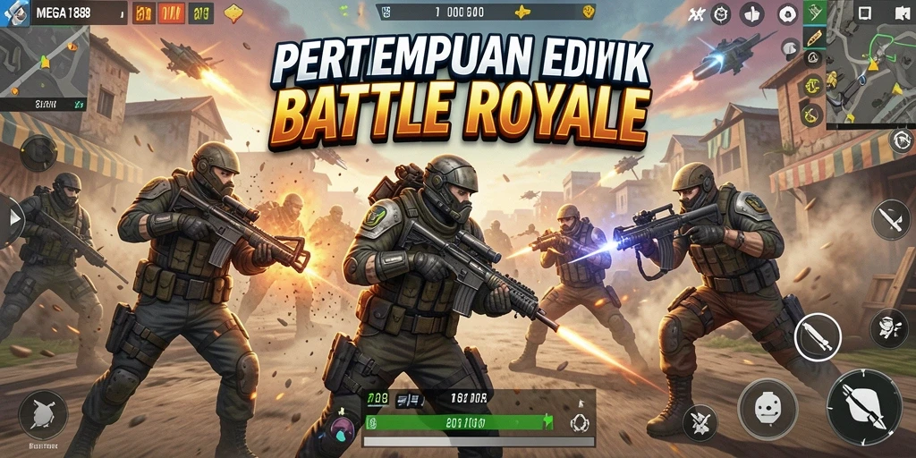 Tampilan gameplay seru dan intens di arena Battle Royale.