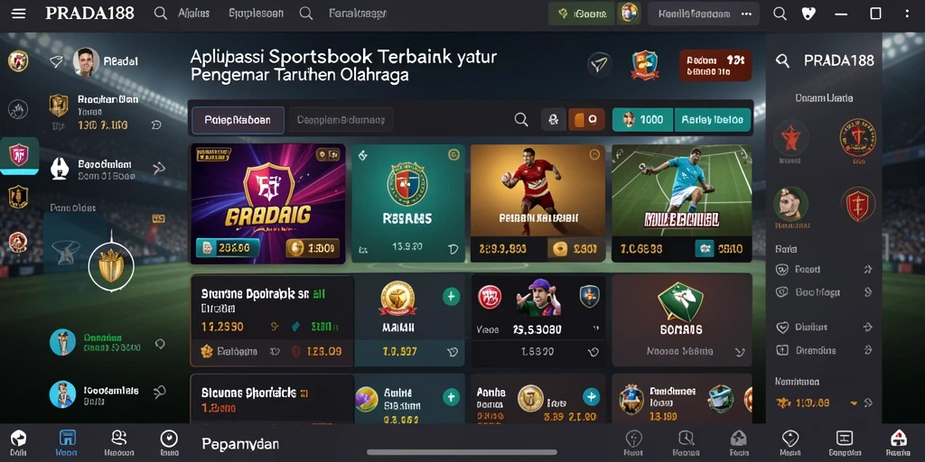 Tampilan menarik dari gameplay taruhan olahraga di PRADA188.