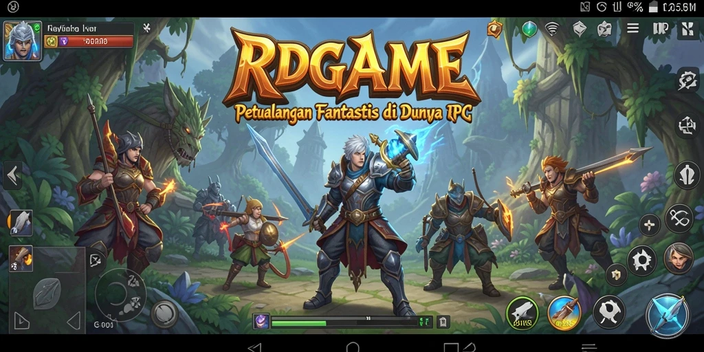 Screenshot yang menunjukkan gameplay seru dari RPGAME.
