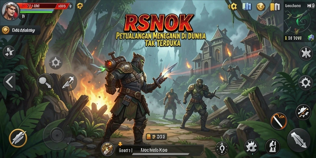 Screenshot gameplay RSNOK menampilkan aksi petualangan yang seru dan mendebarkan.
