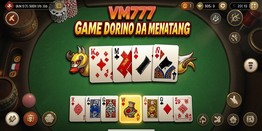 Tampilan gameplay menarik dari game Domino VM777.